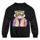 Cool Cat Kids Crewneck Sweatshirt - black