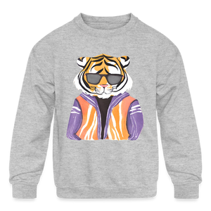 Cool Cat Kids Crewneck Sweatshirt - heather gray