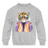 Cool Cat Kids Crewneck Sweatshirt - heather gray