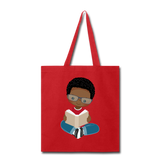 Smiles and Books Boy Tote Bag - red