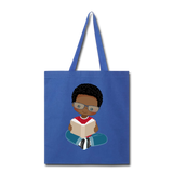 Smiles and Books Boy Tote Bag - royal blue