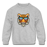 Cool Tiger | Kids' Crewneck Sweatshirt - heather gray