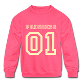 Princess Number One | Kids' Crewneck Sweatshirt - neon pink