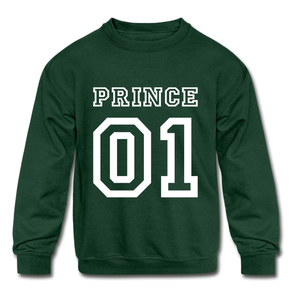 Prince Number One | Kids' Crewneck Sweatshirt - forest green