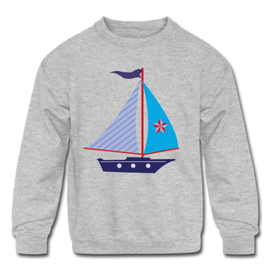 Sailboat | Kids' Crewneck Sweatshirt - heather gray