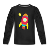 Red Rocket | Kids' Premium Long Sleeve T-Shirt - black