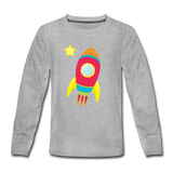 Red Rocket | Kids' Premium Long Sleeve T-Shirt - heather gray