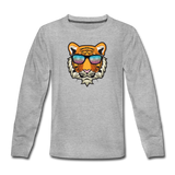 Cool Tiger | Kids' Premium Long Sleeve T-Shirt - heather gray