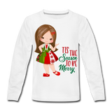 Little Chrissie 'Tis the Season | Kids' Premium Long Sleeve T-Shirt - white