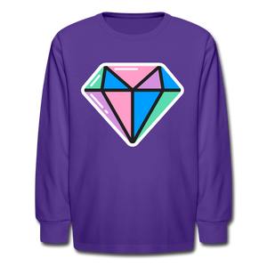 Diamond Prism Long Sleeve Shirt - dark purple