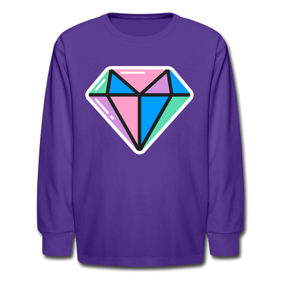 Diamond Prism Long Sleeve Shirt - dark purple