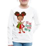 Little Rachel 'Tis The Season | Kids' Premium Long Sleeve T-Shirt - white