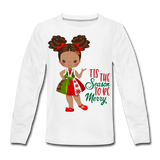 Little Rachel 'Tis The Season | Kids' Premium Long Sleeve T-Shirt - white