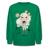 Peace and Joy Christmas Kids' Long Sleeve T-Shirt - kelly green